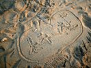 Characters in the sand